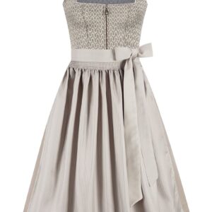 Midi Dirndl 70 cm grau taupe Rebecca 015870 ~ 38