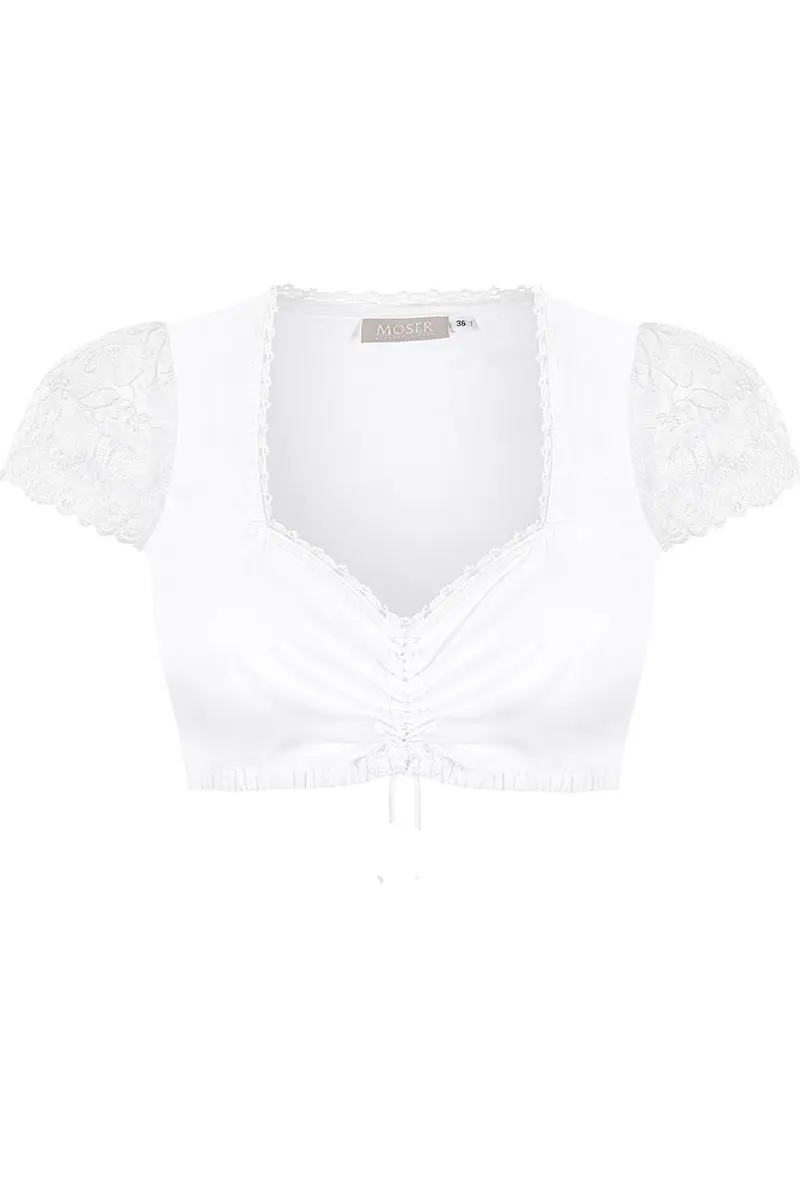 Dirndlbluse weiß Frieda 011111 ~ 32