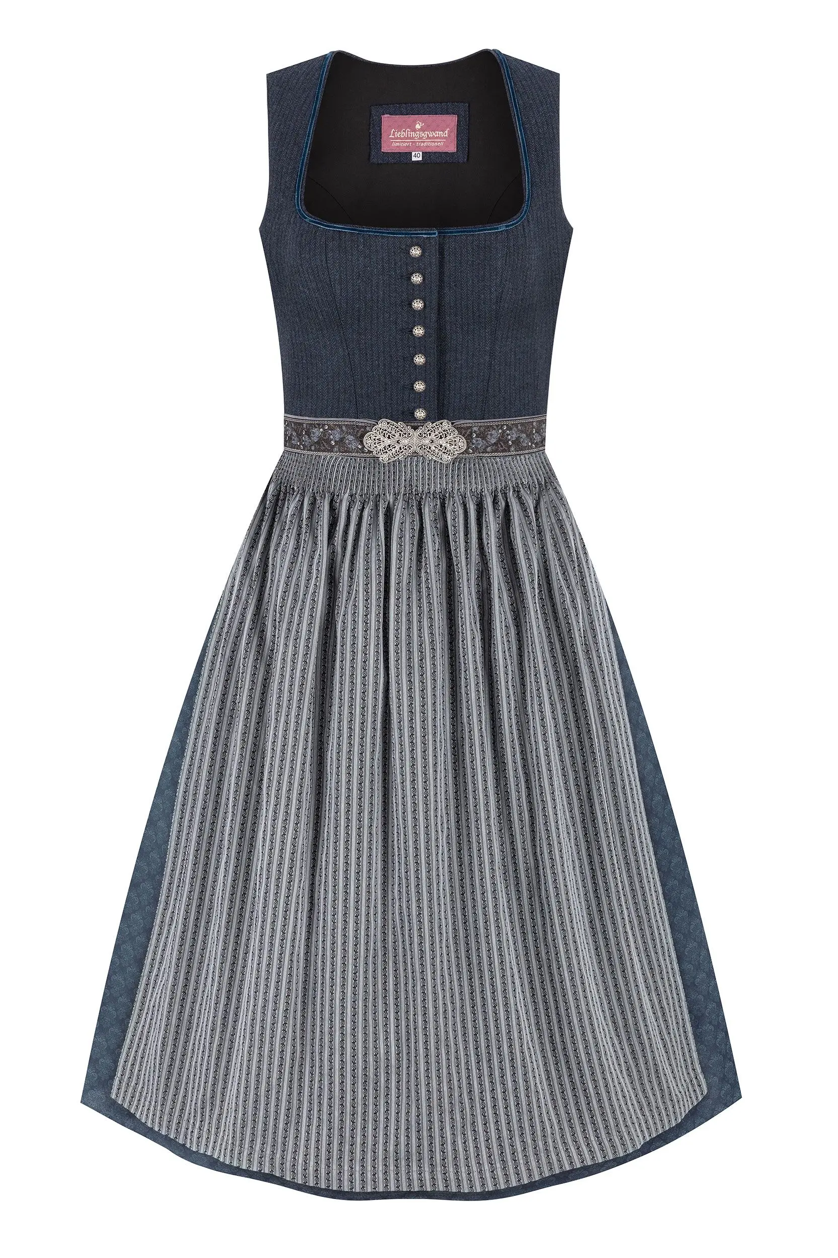 Dirndl JULIA (80 cm) ~ 46 ~ dunkelblau