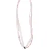 Collier mit Edelweissanhänger 000157 ~ rosa