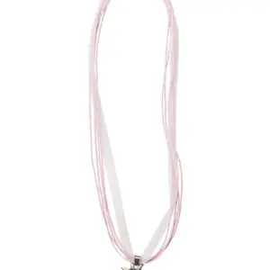 Collier mit Edelweissanhänger 000157 ~ rosa