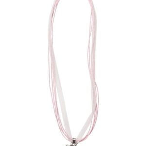 Collier mit Edelweissanhänger 000157 ~ rosa
