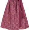 Dirndlschürze mit Ornamenten (70 cm) ~ L ~ bordeaux