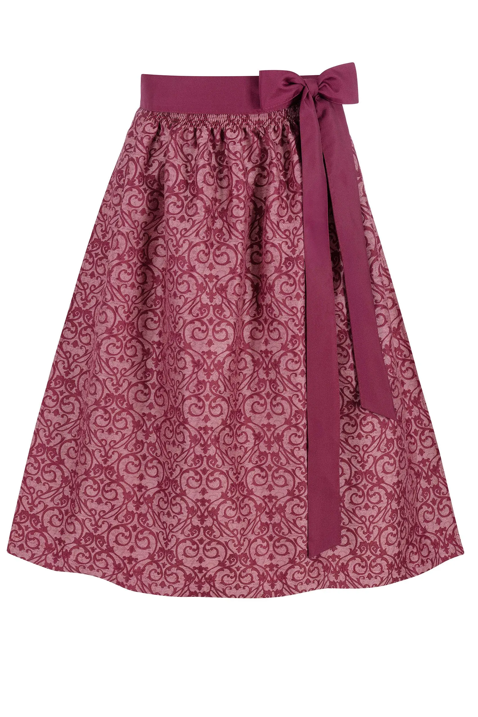 Dirndlschürze mit Ornamenten (70 cm) ~ L ~ bordeaux