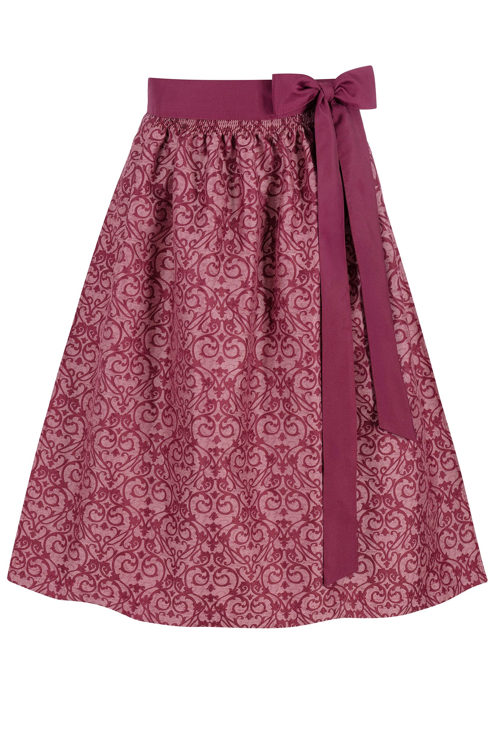 Dirndlschürze mit Ornamenten (70 cm) ~ L ~ bordeaux