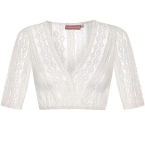 Dirndlbluse Spitze creme Stretch Valentina 009678 ~ 30