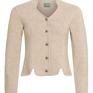 Trachten Strickjacke natur mit Stehkragen Anja 005072 ~ 32