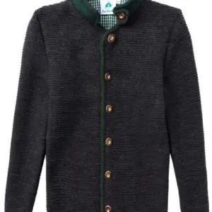 Kinder Trachten Strickjacke anthrazit grün 001166 ~ 92