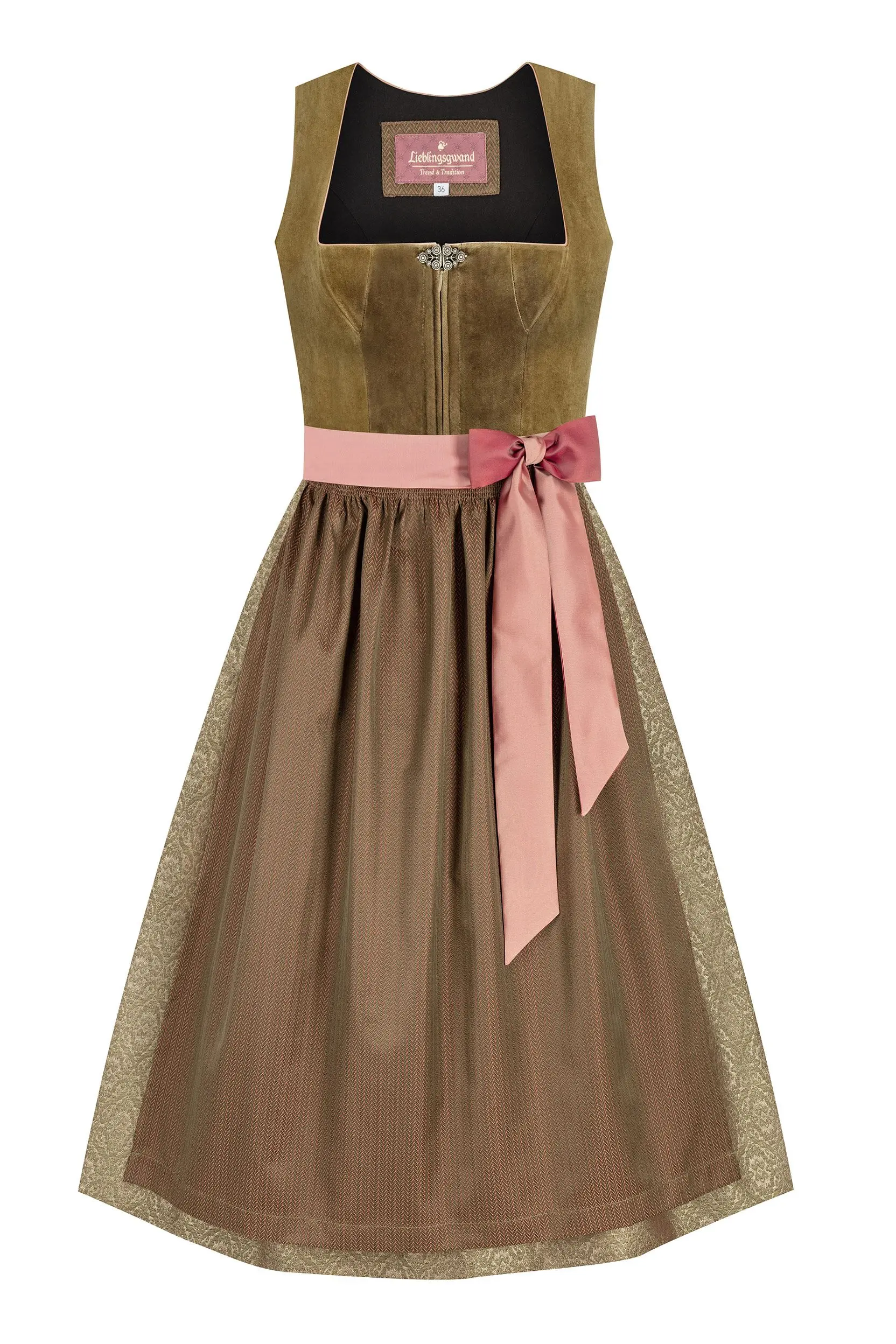 Dirndl THERESIA (80 cm) ~ oliv ~ 38