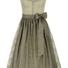 Dirndl OLIVIA (75 cm) mit Leinen-Mieder ~ 34 ~ salbei
