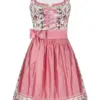 Mini Dirndl 55cm creme geblümt rosa Linda 006923 ~ 30