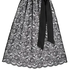 Dirndlschürze aus Blumenspitze (60 cm) ~ XS ~ schwarz