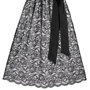 Dirndlschürze aus Blumenspitze (60 cm) ~ XS ~ schwarz