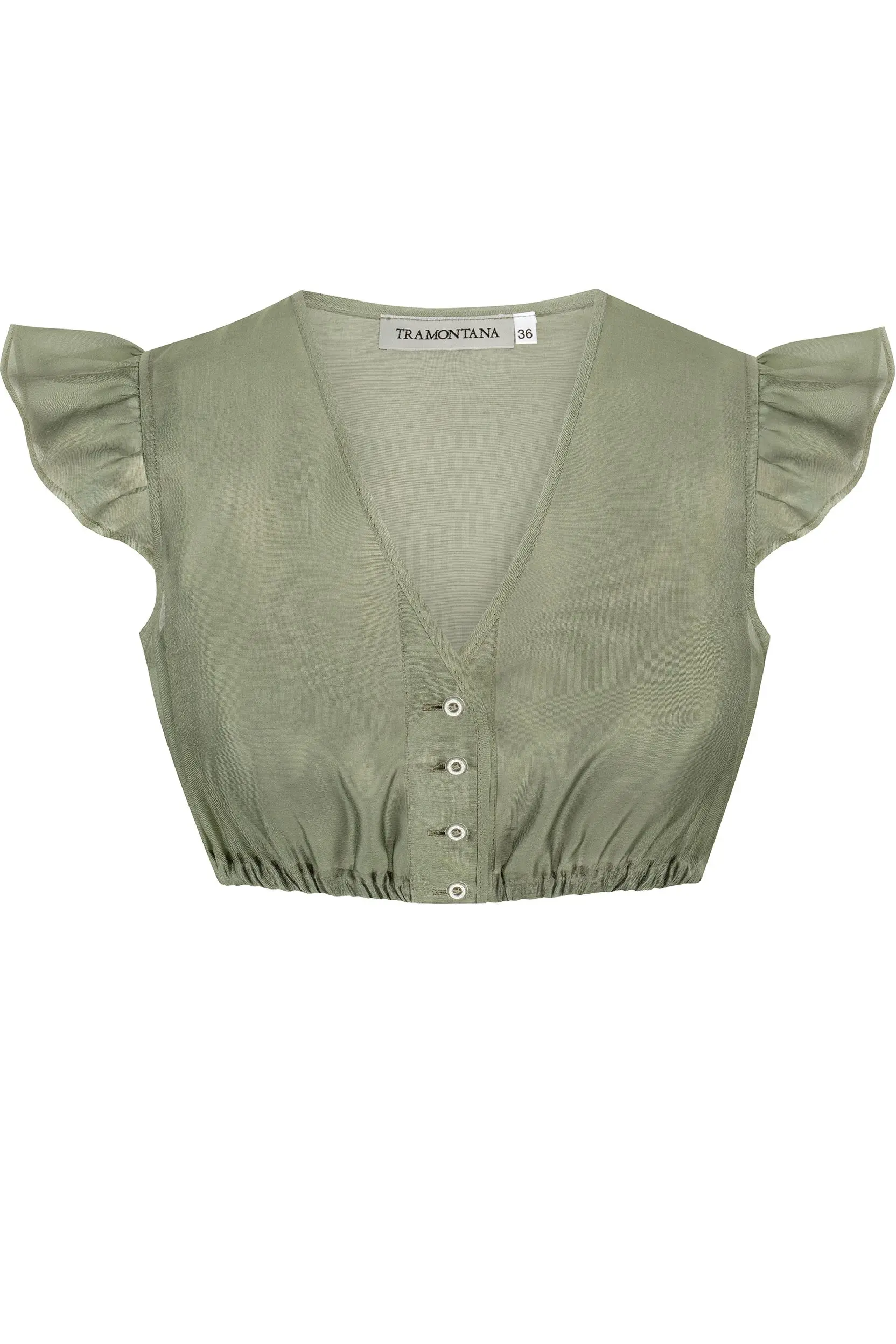 Dirndlbluse DIANA ~ oliv ~ 32