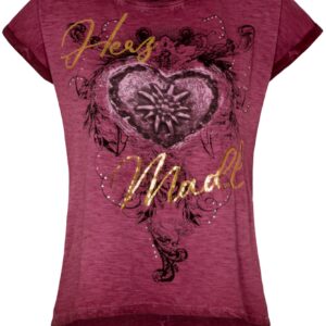 Trachtenshirt DILARA ~ XS ~ weinrot