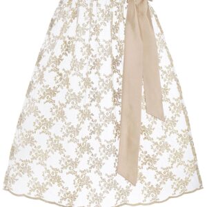 Dirndlschürze aus Blumenspitze (65 cm) ~ XL ~ gold