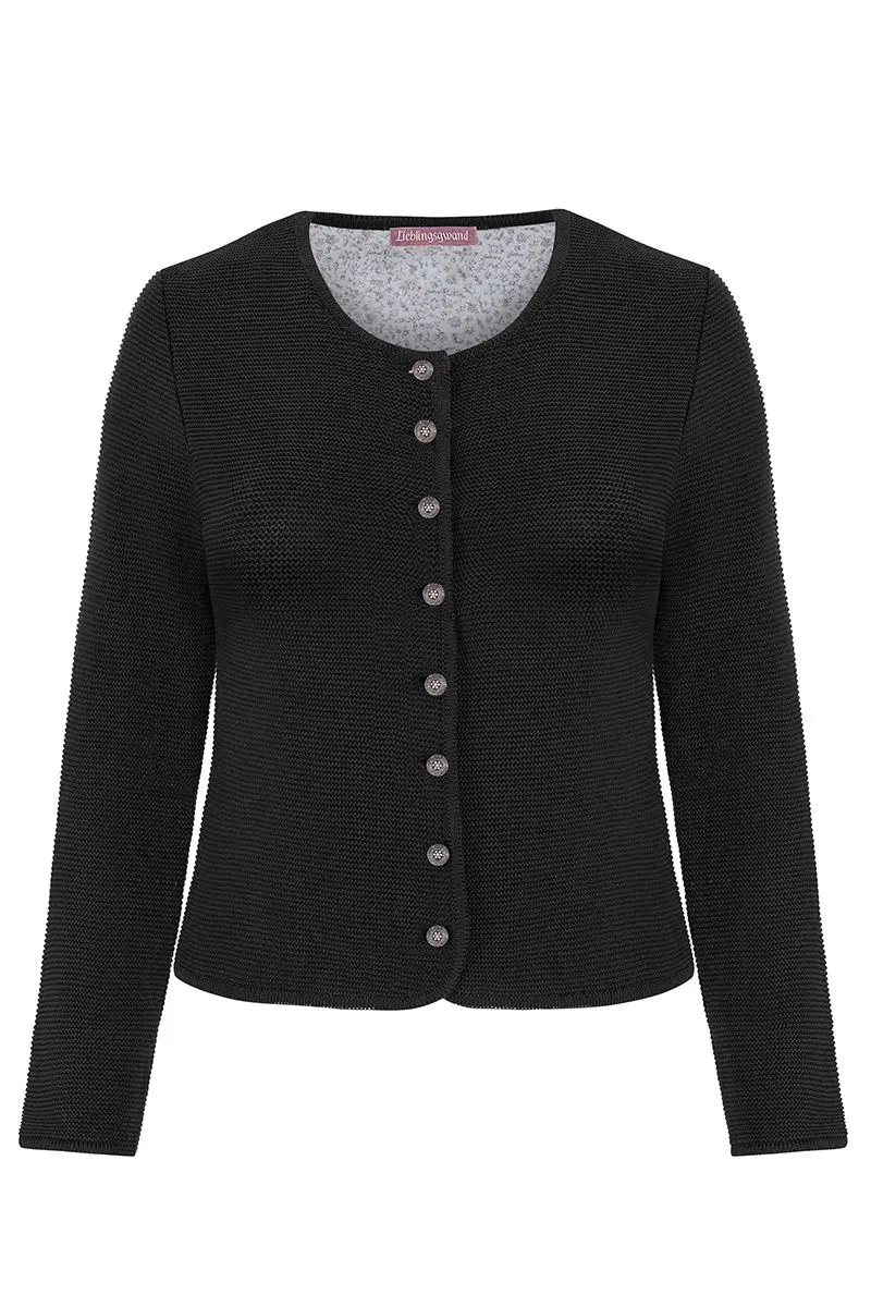 Trachten Strickjacke schwarz Franziska 014421 ~ 32