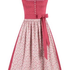 Dirndl lang 80 cm himbeer natur Celine 014326 ~ 44