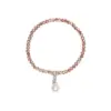 Kristallarmband mit Perlen-Anhänger verschiedenfarbig 008466 ~ taupe