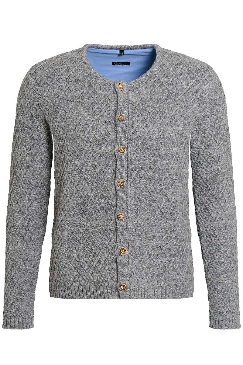 Trachten Strickjacke grau Xaver 012179 ~ 44