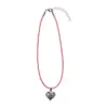 Kinder Collier mit Herzanhänger 000159 ~ pink