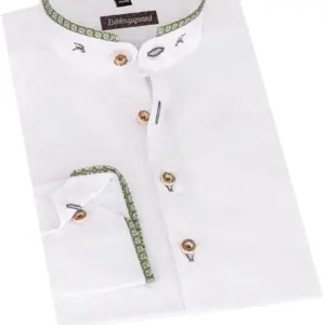Trachtenhemd VINZENT (slim fit) ~ 46 ~ weiß