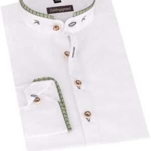 Trachtenhemd VINZENT (slim fit) ~ 44 ~ weiß