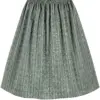 Dirndlschürze mit Ornamentmuster (65 cm) ~ XL ~ dunkelgrün