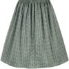 Dirndlschürze mit Ornamentmuster (65 cm) ~ XL ~ dunkelgrün