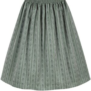 Dirndlschürze mit Ornamentmuster (65 cm) ~ XL ~ dunkelgrün