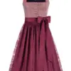 Midi Dirndl 70 cm beere Mina 016441 ~ 34
