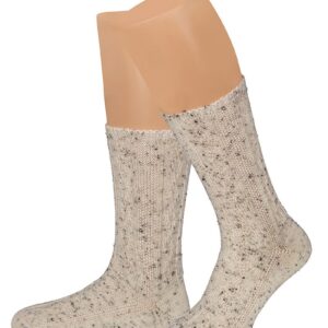 Trachtensocken kurz natur meliert Merinowolle 100225 ~ 42-43