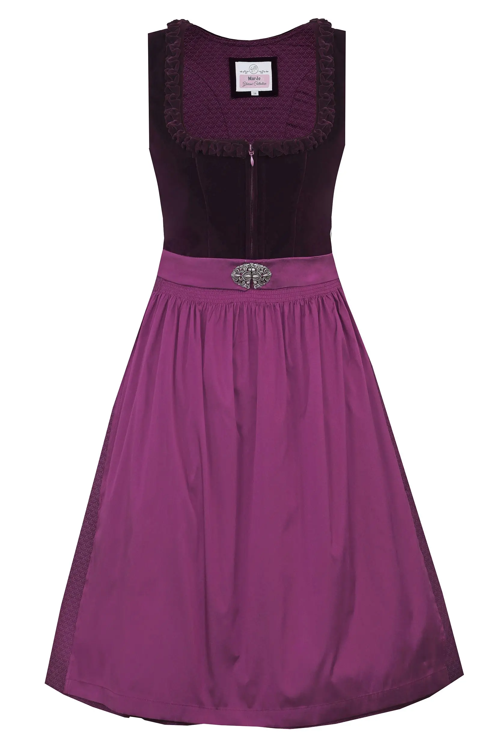 Dirndl TSCHIRN (65 cm) brombeere ~ 30 ~ aubergine