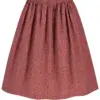 Dirndlschürze mit Rankenmuster (65 cm) ~ rot ~ S
