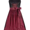 Midi Dirndl 70 cm schwarz dunkelrot Klara 016556 ~ 36