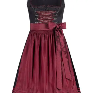 Midi Dirndl 70 cm schwarz dunkelrot Klara 016556 ~ 36