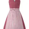 Mini Dirndl 60 cm rosenholz altrosa gemustert Valentina 009059 ~ 42