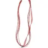 Collier mit Edelweissanhänger 000157 ~ dunkelrot