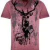 Trachtenshirt ELVIS ~ M ~ bordeaux