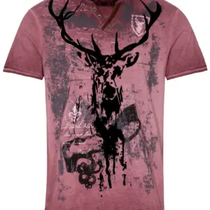 Trachtenshirt ELVIS ~ M ~ bordeaux