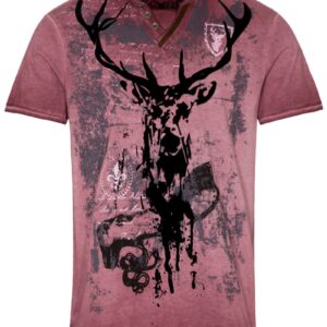 Trachtenshirt ELVIS ~ M ~ bordeaux