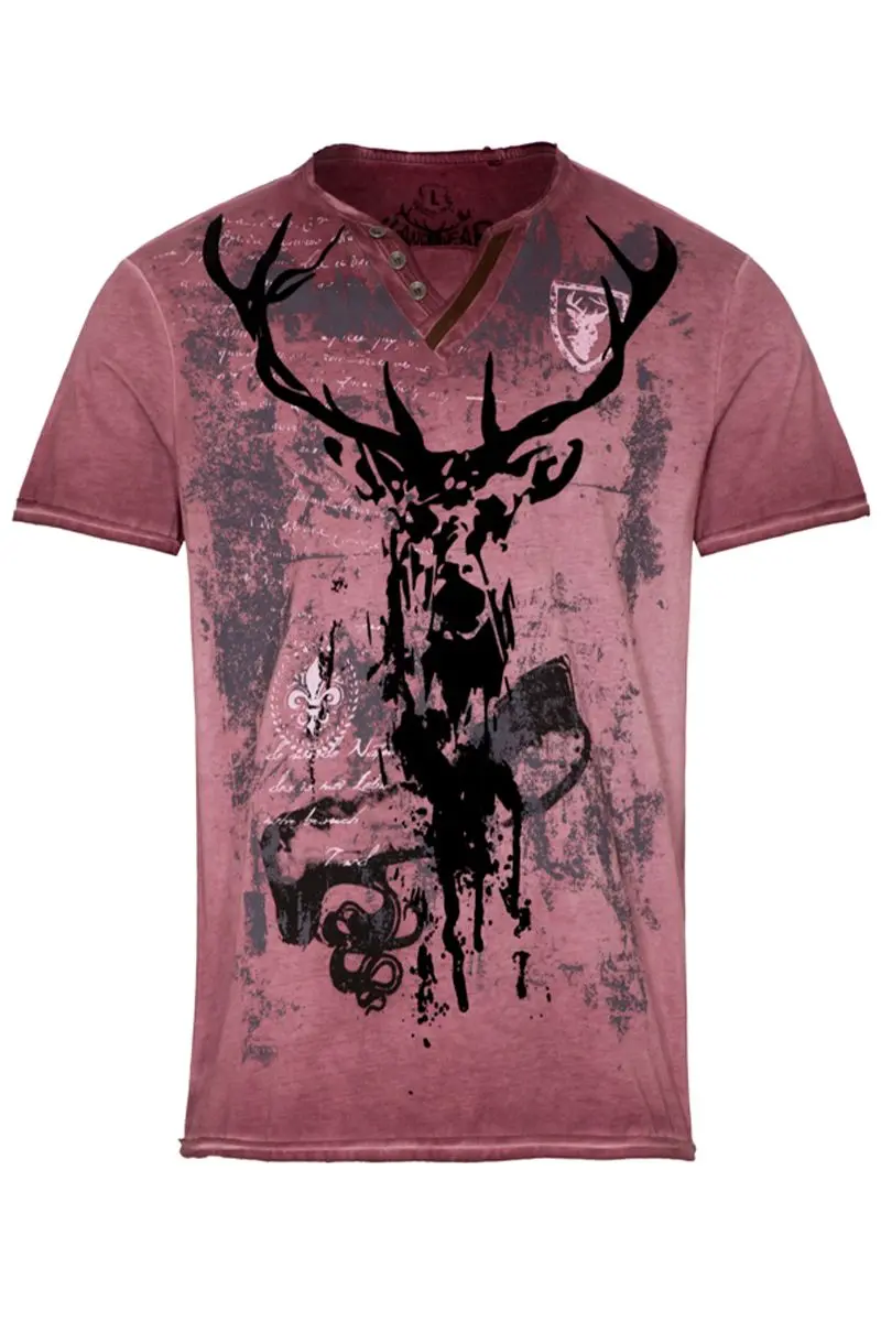 Trachtenshirt ELVIS ~ M ~ bordeaux
