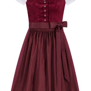 Kinderdirndl TEGERNSEE ~ 116 ~ dunkelrot
