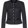 Damen Lodenjacke anthrazit schwarz mit Samtkragen Ebbs 004841 ~ 32