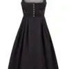 Dirndl lang 80 cm Gastro schwarz Amy 005582 ~ 44