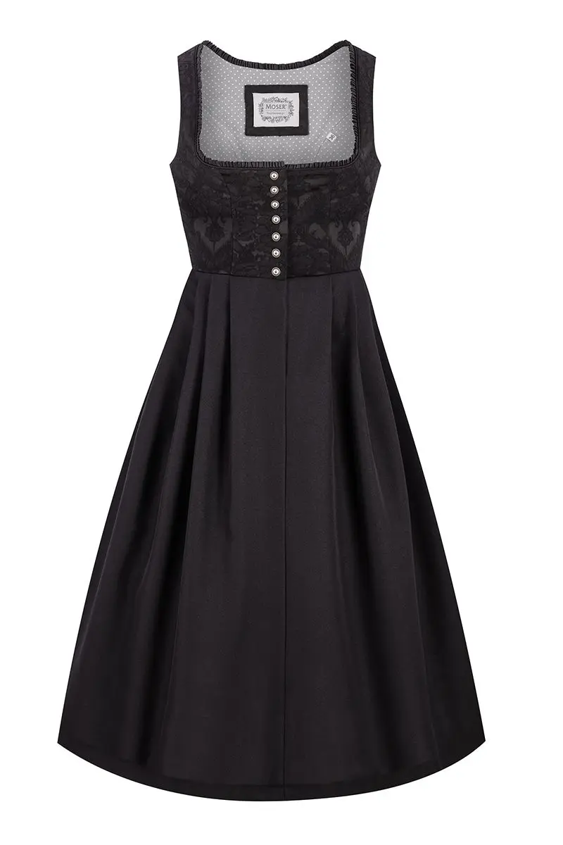 Dirndl lang 80 cm Gastro schwarz Amy 005582 ~ 44