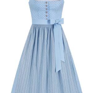 Dirndl lang 85 cm hellblau gemustert Sophie 014668 ~ 42