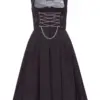 Mini Dirndl 60cm Gastro schwarz Amy 129410 ~ 44