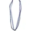 Collier mit Edelweissanhänger 000157 ~ dunkelblau