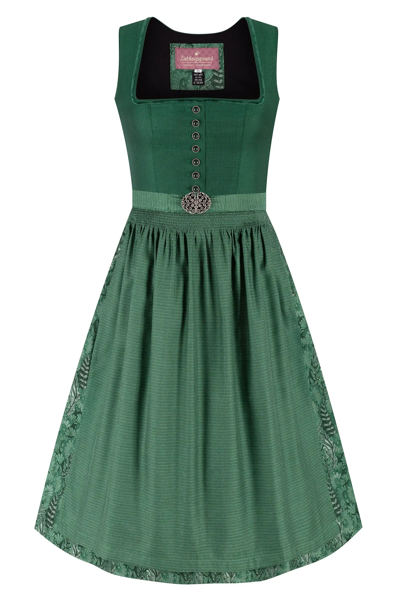 Dirndl FLORENTINA (70 cm) ~ 32 ~ dunkelgrün